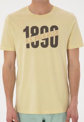 Erkek Regular Fit Bisiklet Yaka Açık Haki Tişört - 50306922026