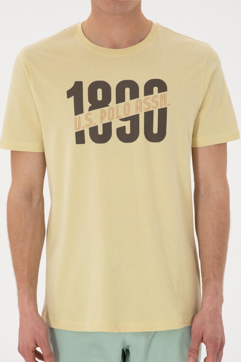 Erkek Regular Fit Bisiklet Yaka Açık Haki Tişört - 50306922026