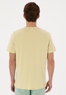 Erkek Regular Fit Bisiklet Yaka Açık Haki Tişört - 50306922026