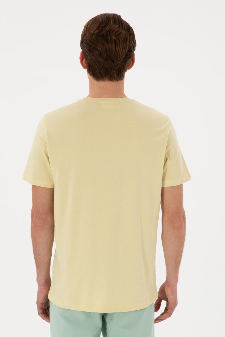 Erkek Regular Fit Bisiklet Yaka Açık Haki Tişört - 50306922026