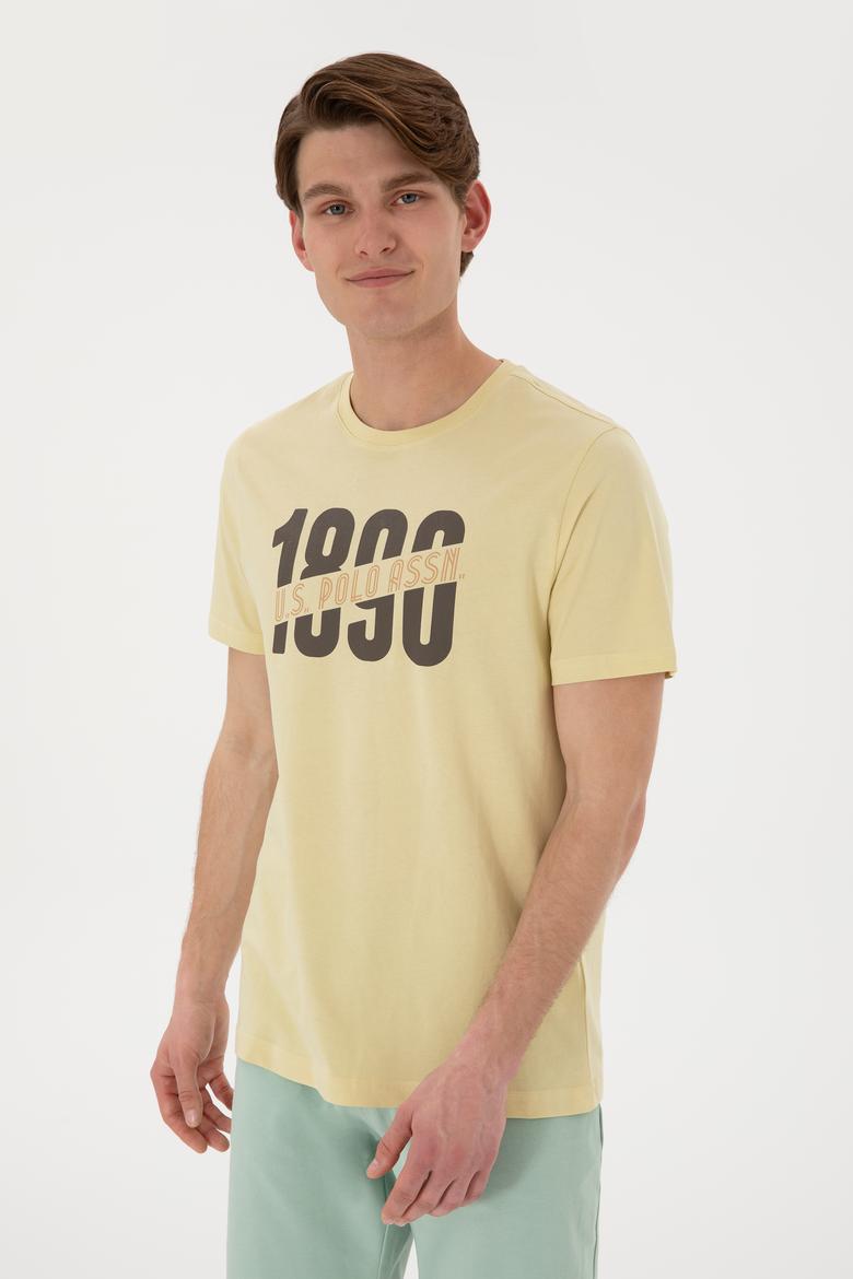 Erkek Regular Fit Bisiklet Yaka Açık Haki Tişört - 50306922026