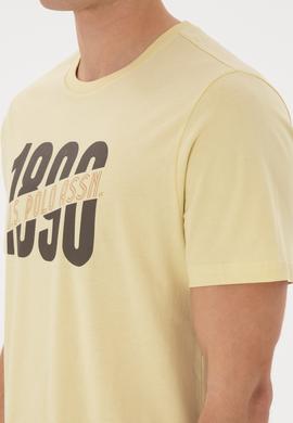 Erkek Regular Fit Bisiklet Yaka Açık Haki Tişört - 50306922026