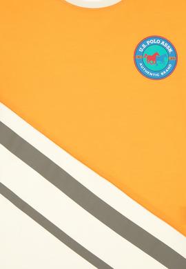 Erkek Çocuk Turuncu Comfort Bisiklet Yaka Tişört - 50307155024