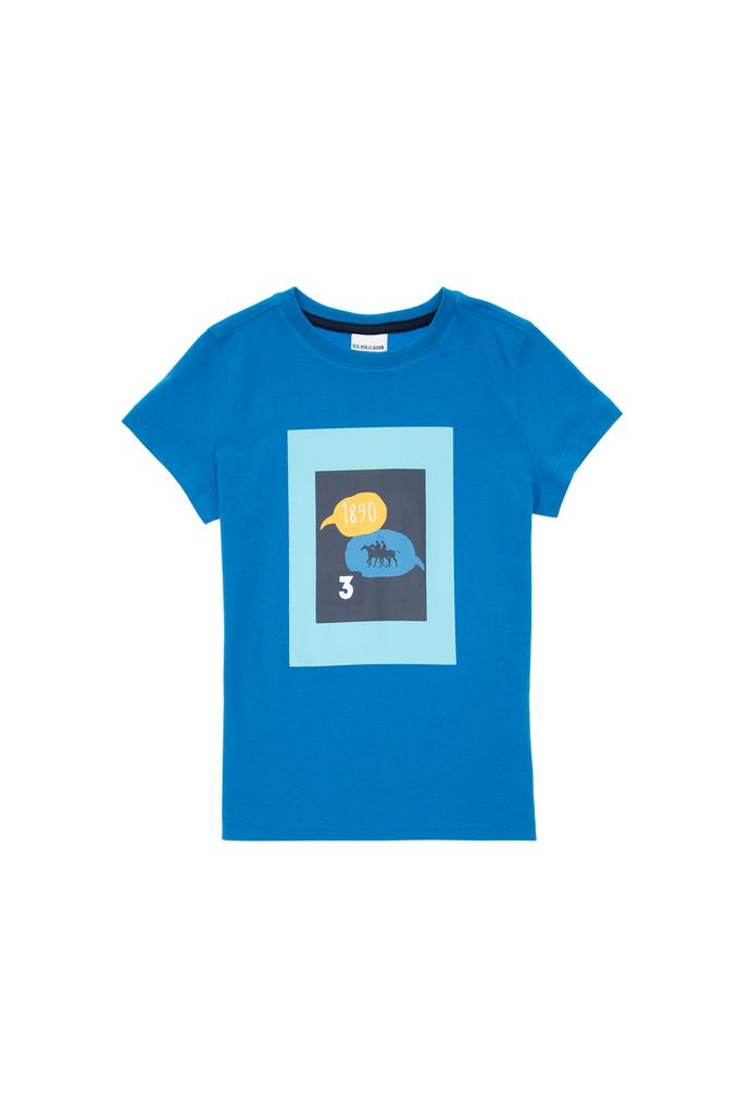 Erkek Çocuk Kobalt Bisiklet Yaka Tişört