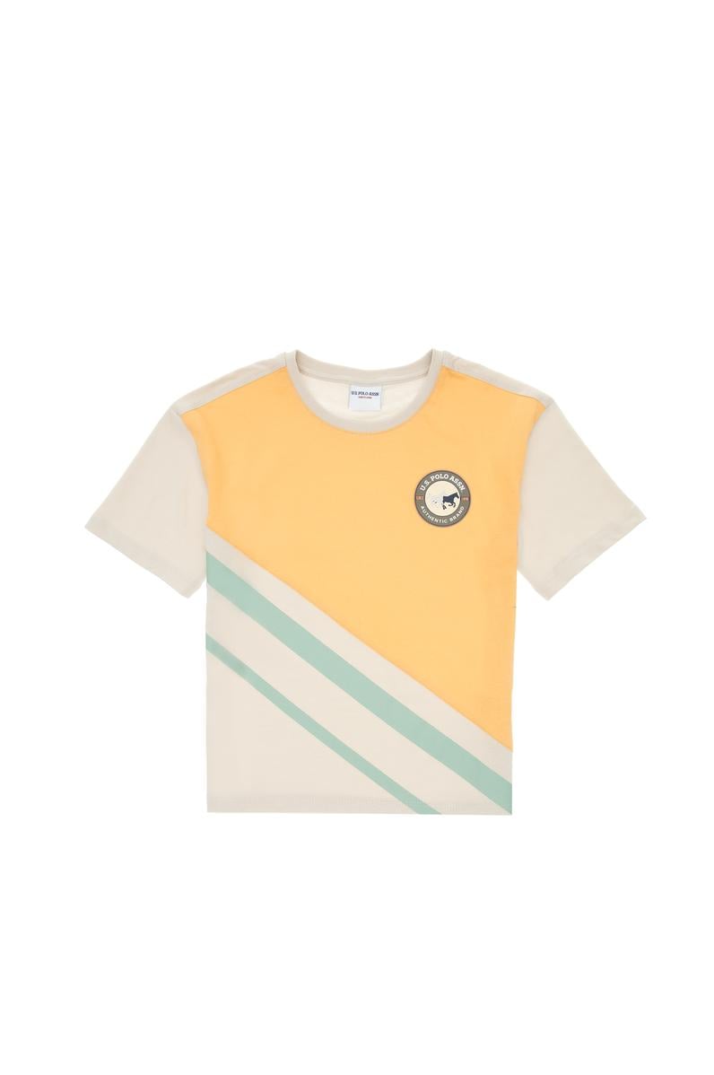 Erkek Çocuk Kavun Comfort Bisiklet Yaka Tişört