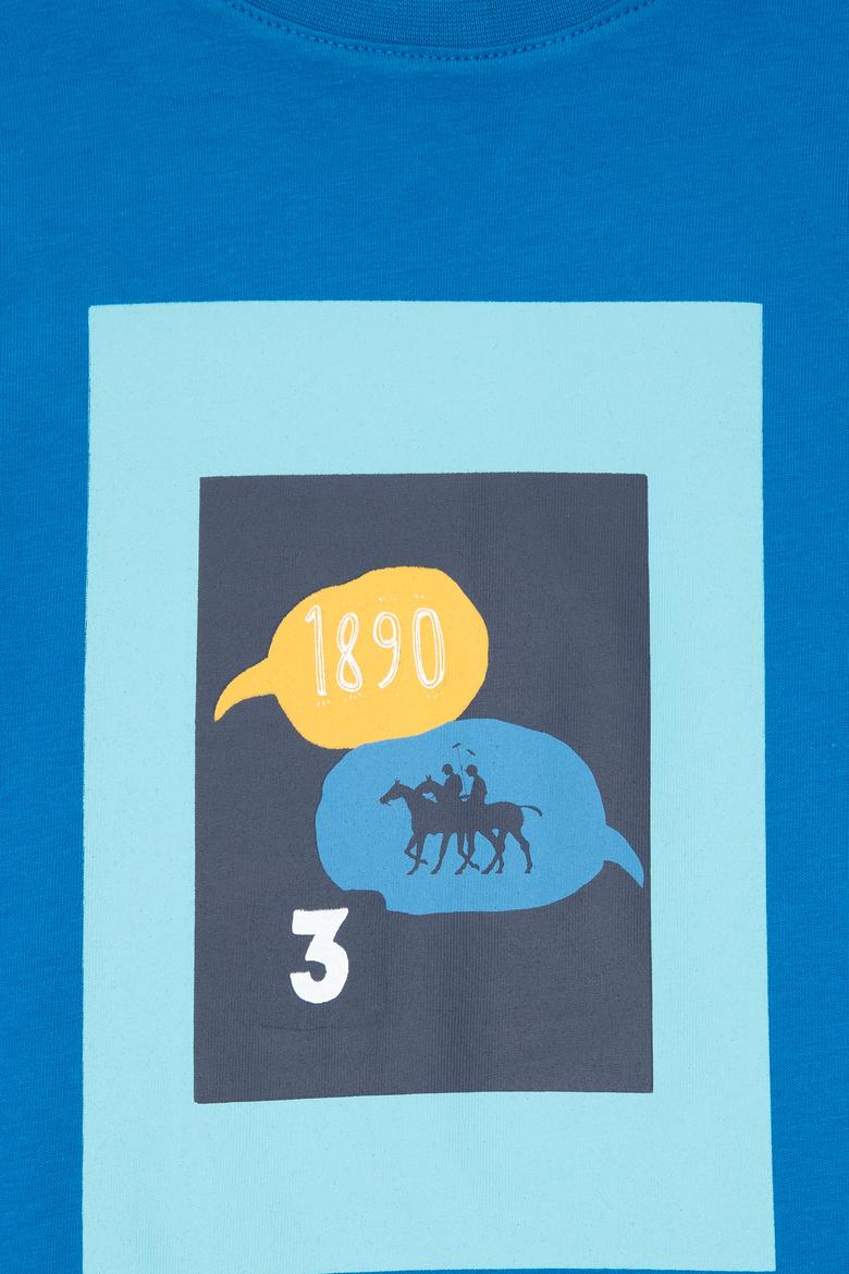 Erkek Çocuk Kobalt Bisiklet Yaka Tişört - 50307152001