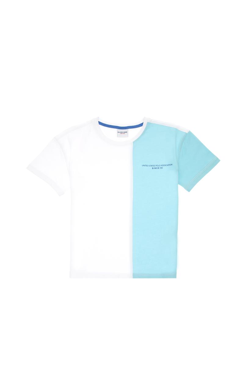 Erkek Çocuk Beyaz Oversize Bisiklet Yaka Tişört