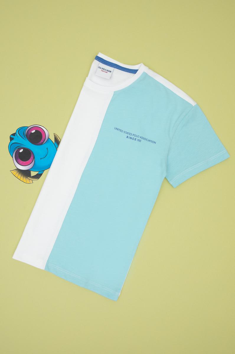 Erkek Çocuk Beyaz Oversize Bisiklet Yaka Tişört