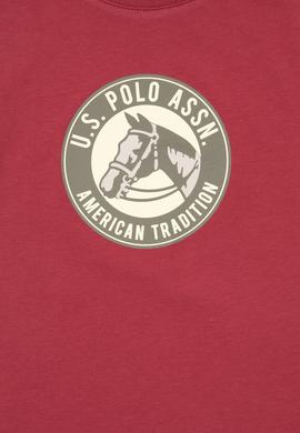 Erkek Çocuk Vişne Oversize Bisiklet Yaka Tişört - 50307173023