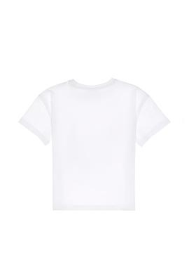 Erkek Çocuk Beyaz Oversize Bisiklet Yaka Tişört - 50307164031