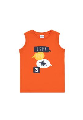 Erkek Çocuk Nar Çiçeği Kolsuz Bisiklet Yaka Tişört - 50307168026