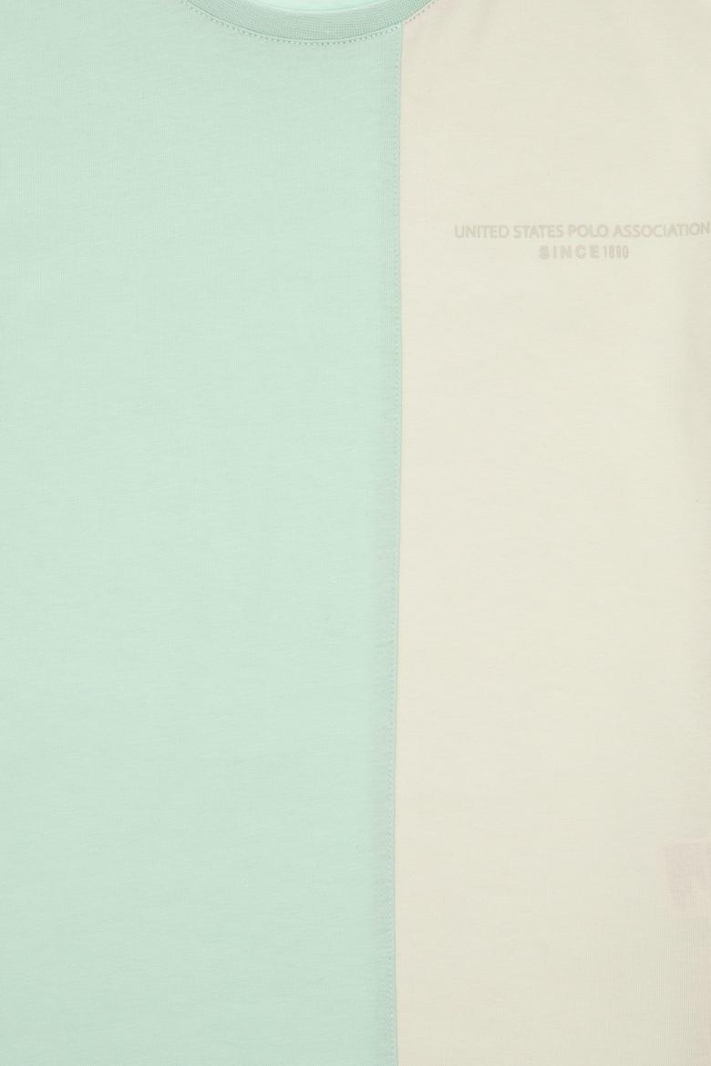 Erkek Çocuk Mint Oversize Bisikelt Yaka Tişört - 50307163091