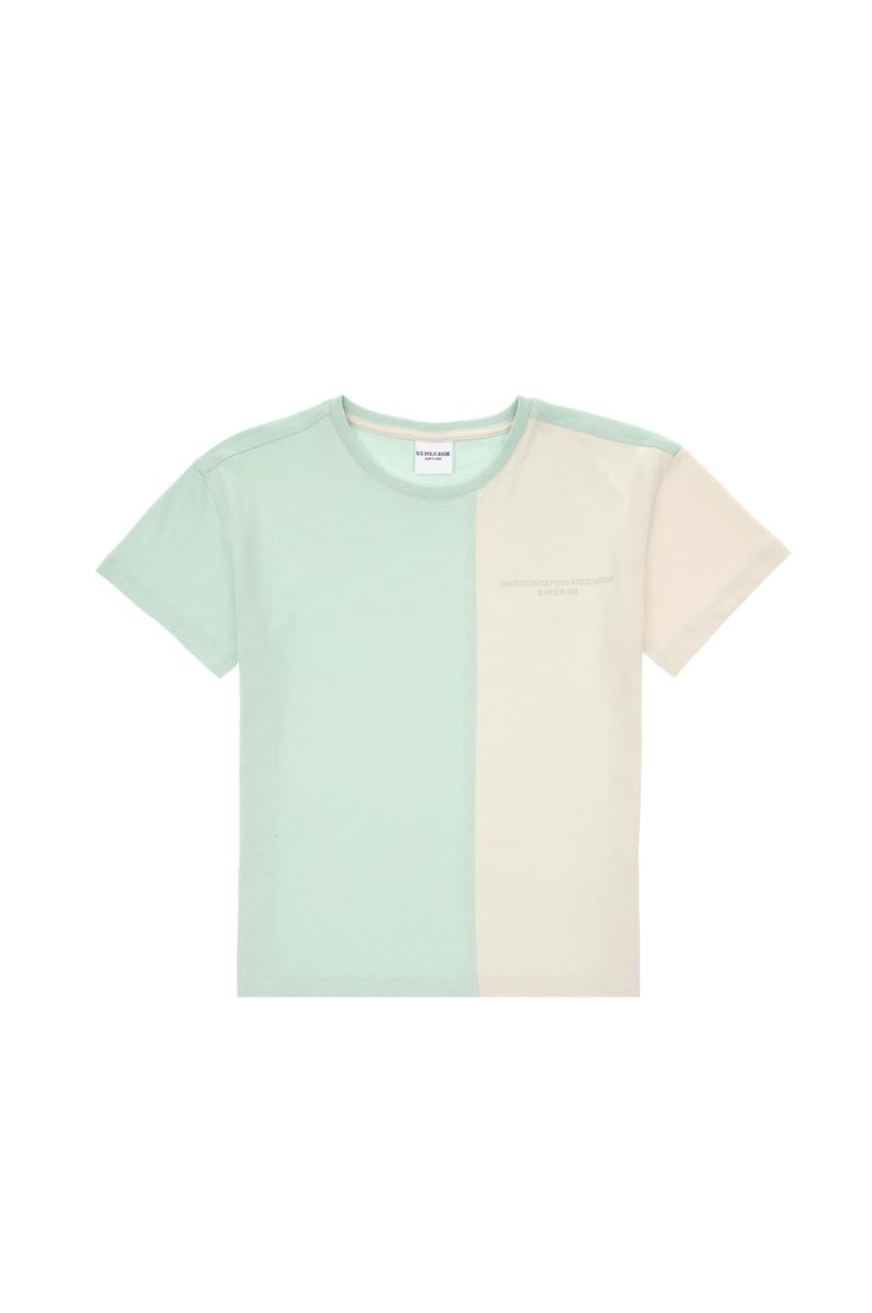 Erkek Çocuk Mint Oversize Bisikelt Yaka Tişört