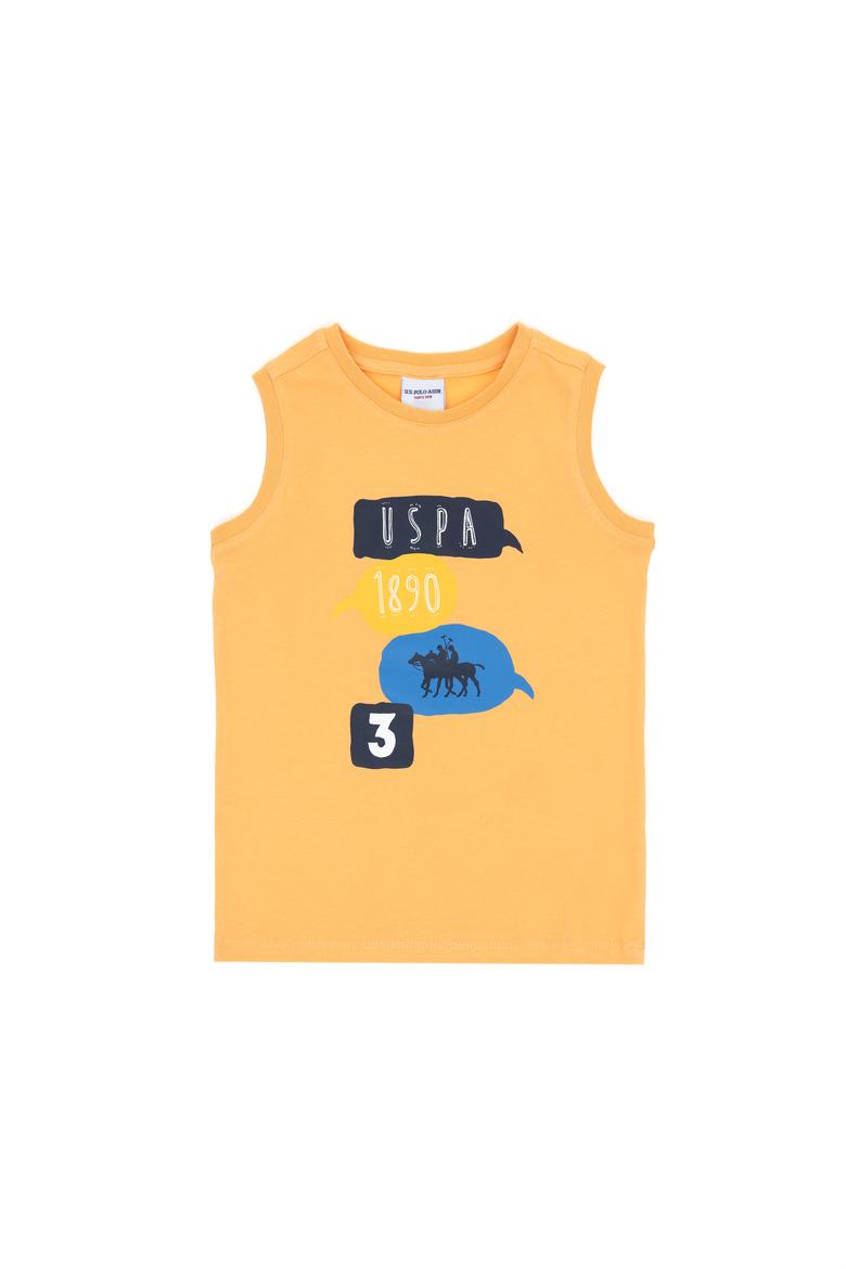 Erkek Çocuk Kavun Kolsuz Bisiklet Yaka Tişört - 50307168015