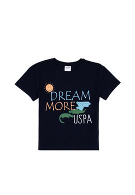 Erkek Çocuk Lacivert Oversize Bisiklet Yaka Tişört - 50307164020