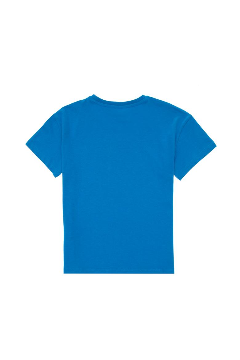 Erkek Çocuk Kobalt Oversize Bisiklet Yaka Tişört - 50307173017