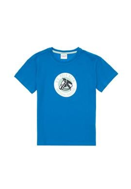 Erkek Çocuk Kobalt Oversize Bisiklet Yaka Tişört - 50307173017