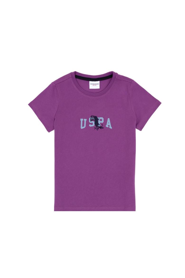 Erkek Çocuk Menekşe Bisiklet Yaka Tişört