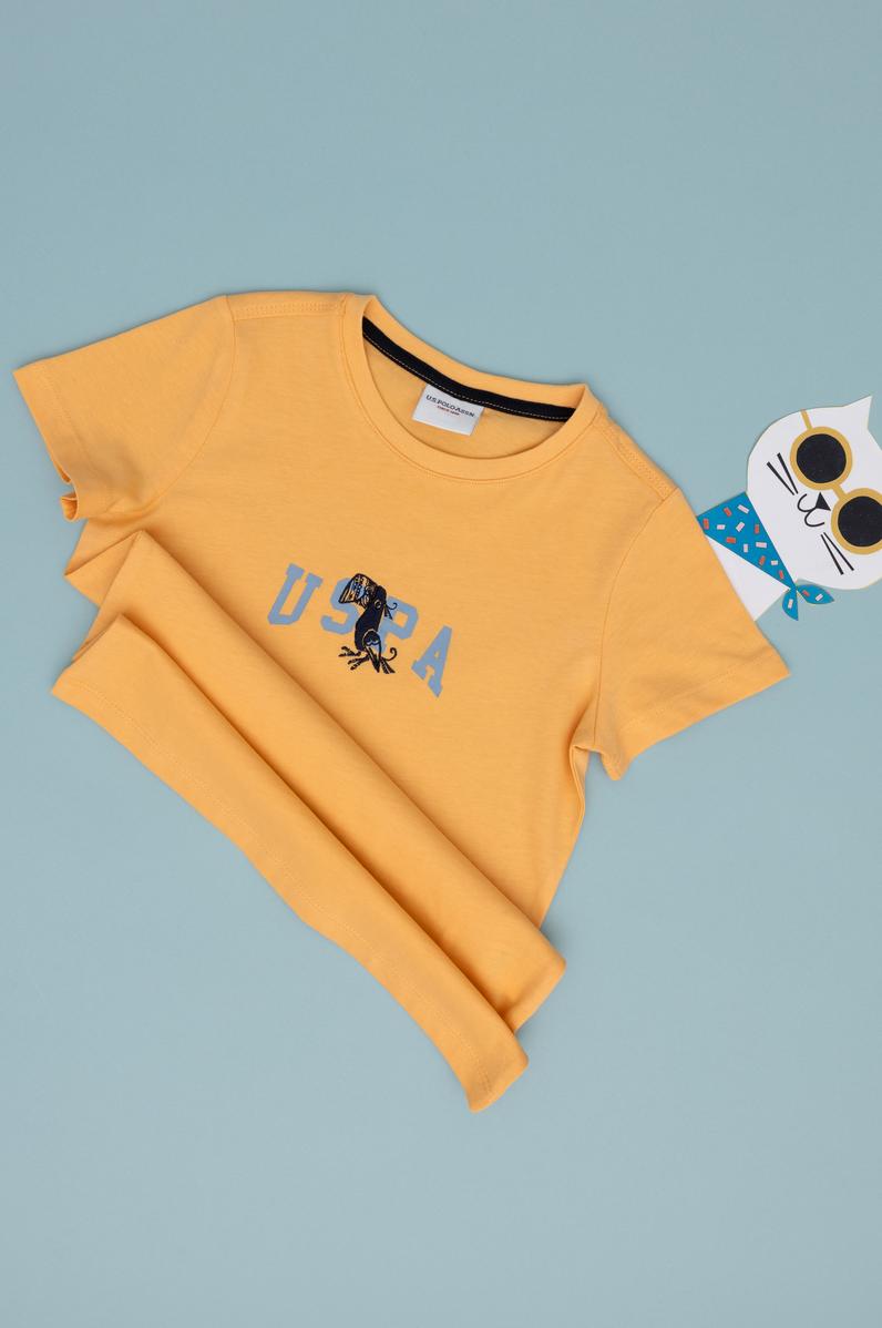 Erkek Çocuk Kavun Bisiklet Yaka Tişört