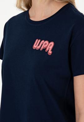 Kadın Lacivert Bisiklet Yaka Tişört - 50311694008