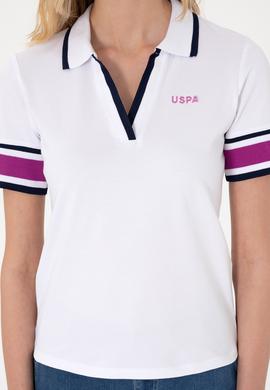 Kadın Beyaz Polo Yaka Tişört - 50308370007