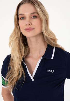 Kadın Lacivert Polo Yaka Tişört - 50308370011