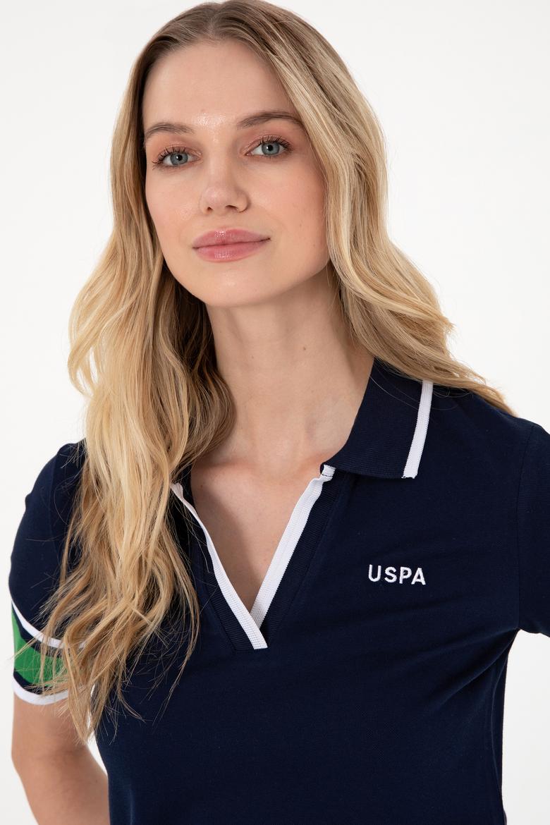 Kadın Lacivert Polo Yaka Tişört - 50308370011