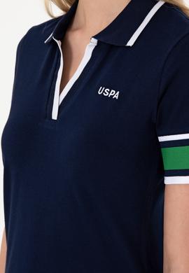 Kadın Lacivert Polo Yaka Tişört - 50308370011