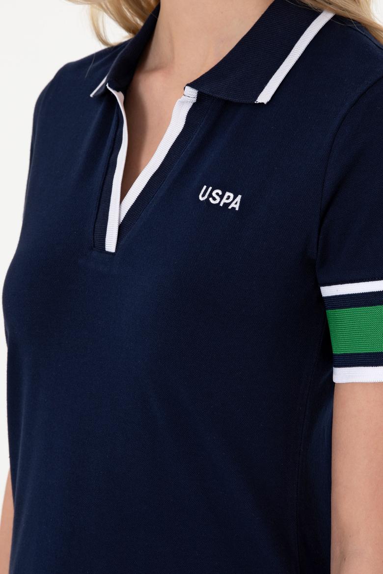 Kadın Lacivert Polo Yaka Tişört - 50308370011