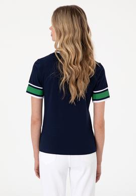 Kadın Lacivert Polo Yaka Tişört - 50308370011