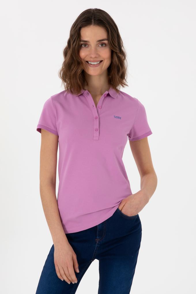 Kadın Pembe Basic Polo Yaka Tişört