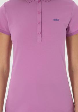 Kadın Pembe Basic Polo Yaka Tişört - 50305764214