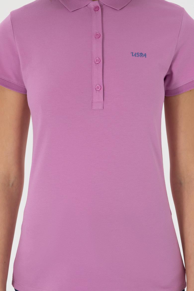 Kadın Pembe Basic Polo Yaka Tişört - 50305764214