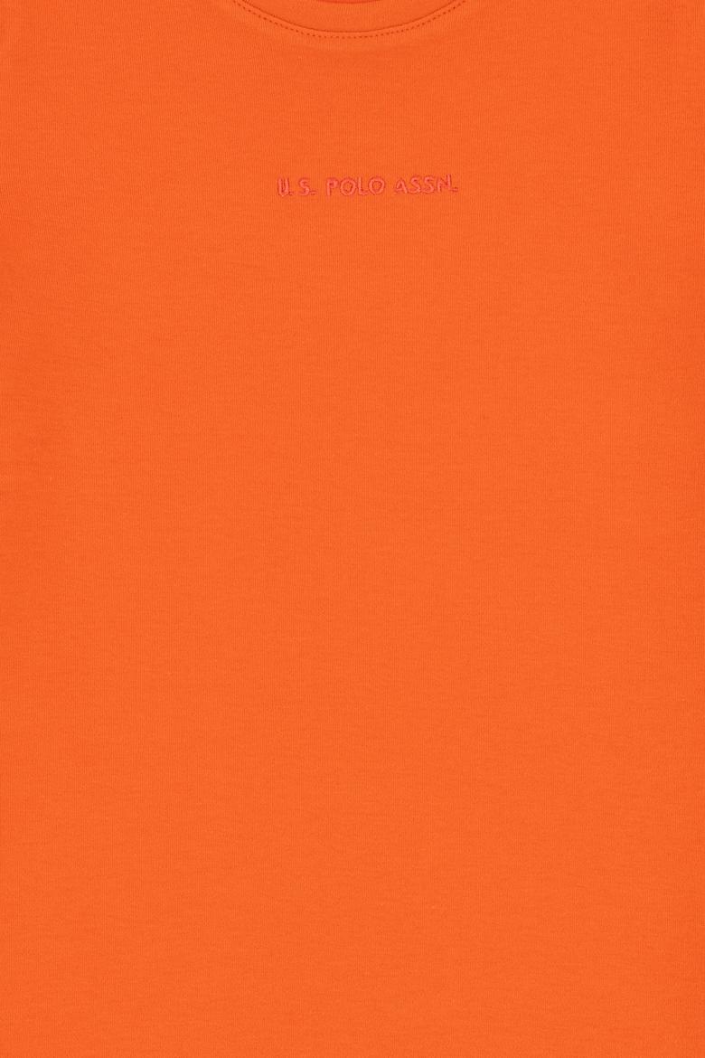 Kız Çocuk Nar Çiçeği Bisiklet Yaka Kısa Kol İnterlok Basic Örme Elbise - 50306277003