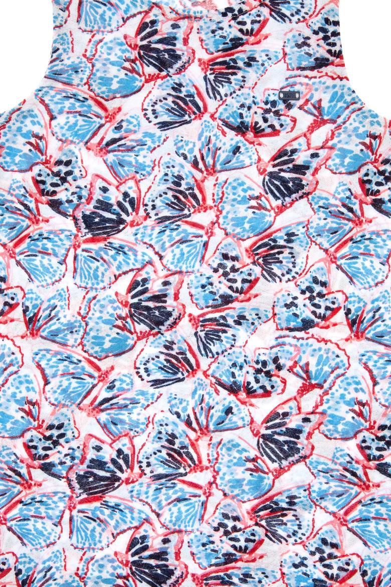 Kız Çocuk Lacivert Kolsuz Kelebek Desenli Örme Elbise - 50306263023