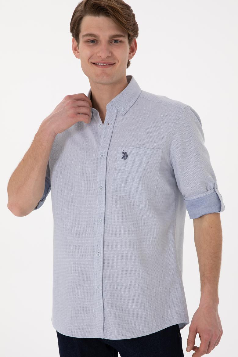 Erkek Lacivert Regular Fit Cepli Gömlek - 50306340014