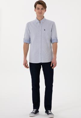 Erkek Lacivert Regular Fit Cepli Gömlek - 50306340014