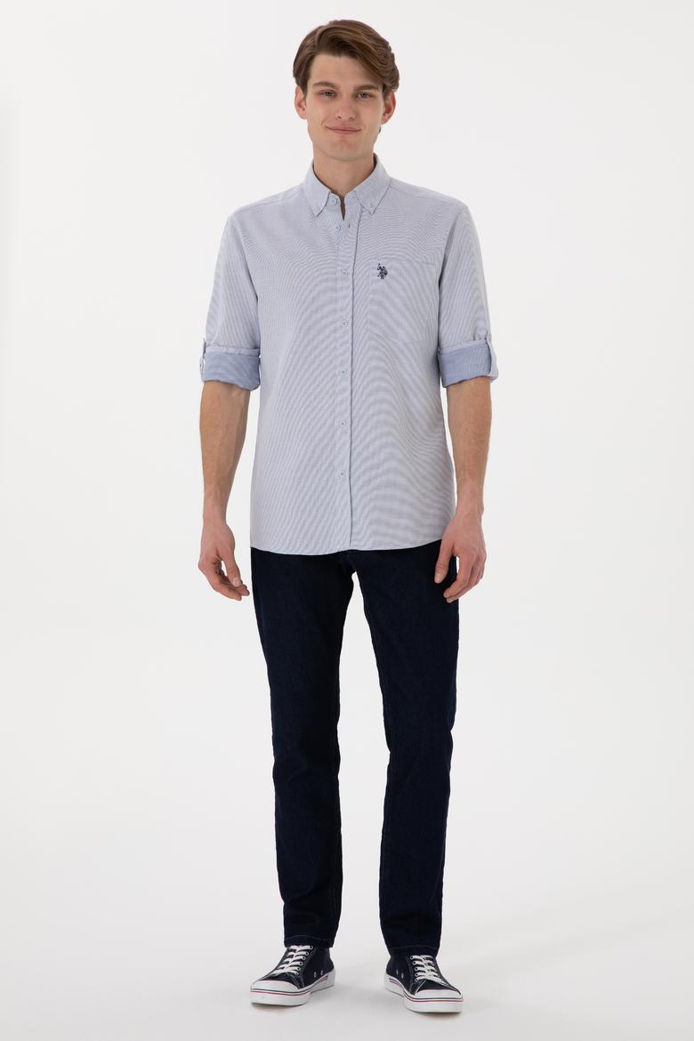 Erkek Lacivert Regular Fit Cepli Gömlek - 50306340014