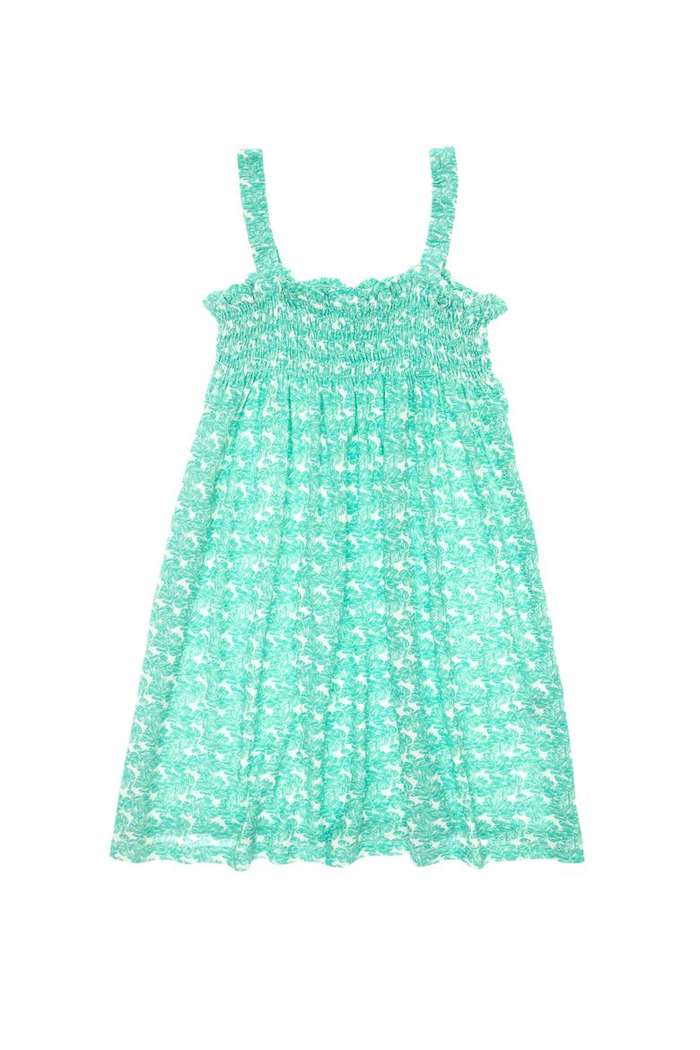 Kız Çocuk Mint Askılı Krep Kumaş Örme Elbise - 50306250008