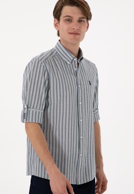 Erkek Mavi Uzun Kollu Gömlek - 50306349015