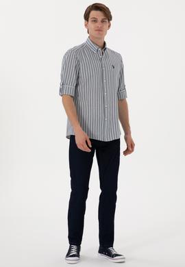 Erkek Mavi Uzun Kollu Gömlek - 50306349015