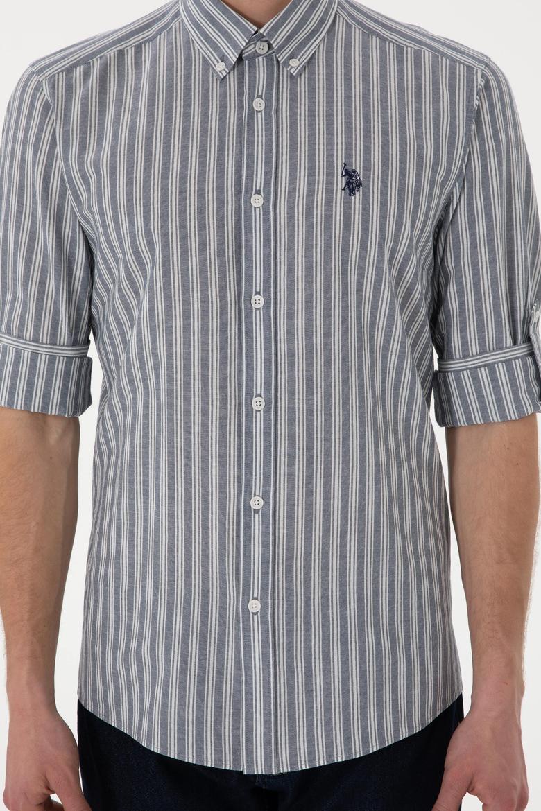 Erkek Mavi Uzun Kollu Gömlek - 50306349015