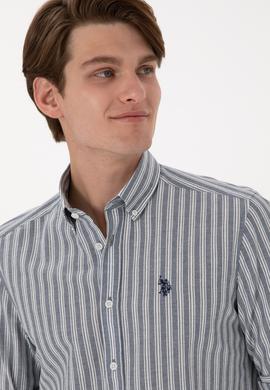 Erkek Mavi Uzun Kollu Gömlek - 50306349015