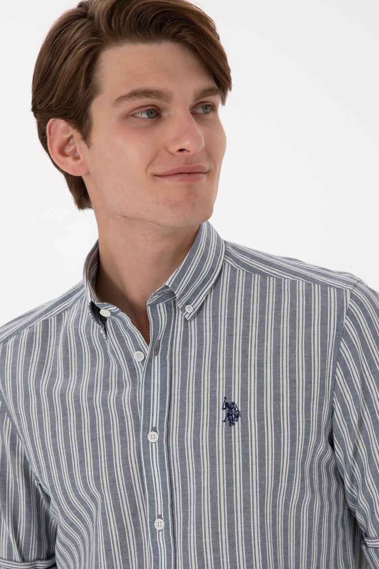 Erkek Mavi Uzun Kollu Gömlek - 50306349015