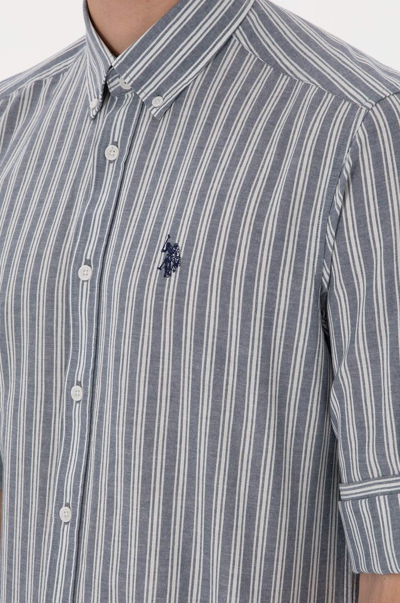 Erkek Mavi Uzun Kollu Gömlek