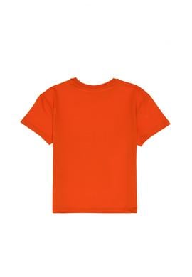 Erkek Çocuk Nar Çiçeği Oversize Bisiklet Yaka Tişört - 50307164009