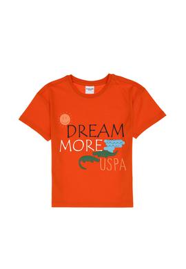 Erkek Çocuk Nar Çiçeği Oversize Bisiklet Yaka Tişört - 50307164009