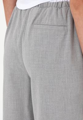 Kadın Gri Bel Detaylı Loose Fit Kanvas Pantolon - 50309118011