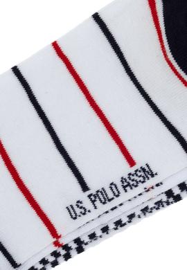 Erkek Beyaz 2'li Gri Çizgili Patik Çorap - 50311355001