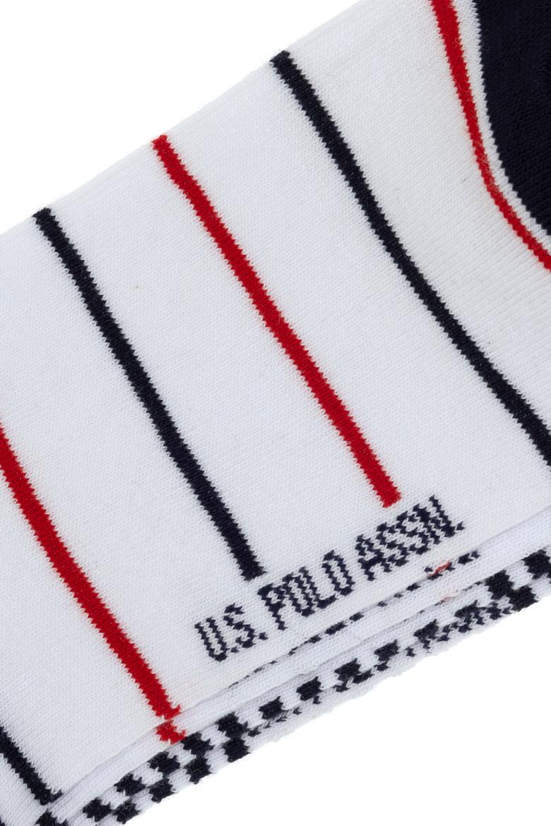 Erkek Beyaz 2'li Gri Çizgili Patik Çorap - 50311355001